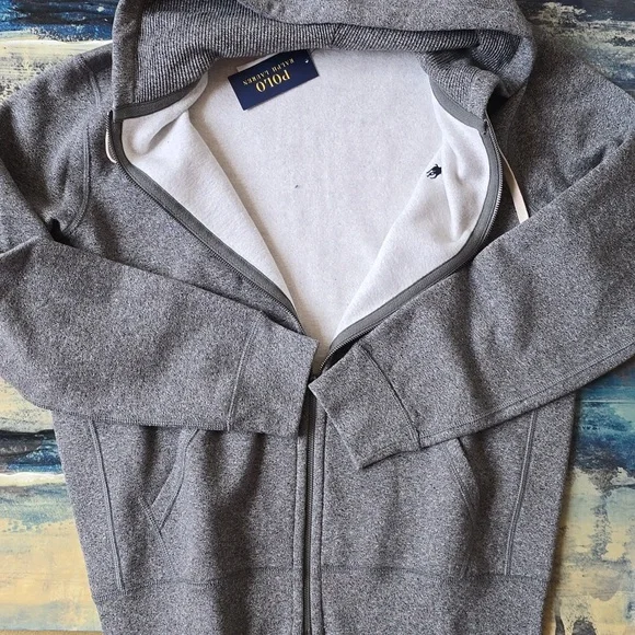 Polo by Ralph Lauren Gray Men's Hoodie Sweater, Sz L